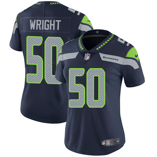 2019 Women Seattle Seahawks 50 Wright blue Nike Vapor Untouchable Limited NFL Jersey